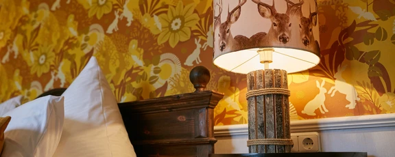 Schloss Kaarz Zimmer Jagd Lampe