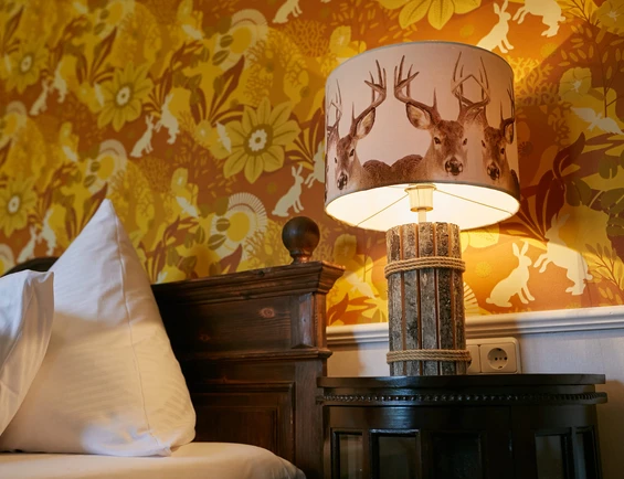 Schloss Kaarz Zimmer Jagd Lampe