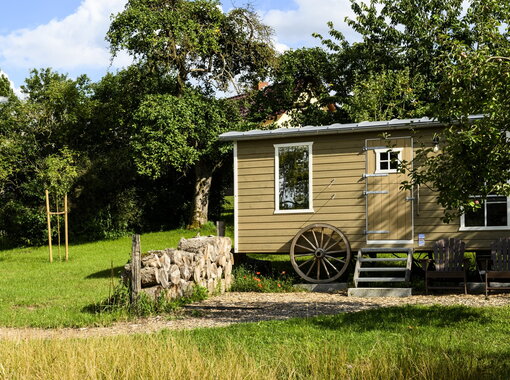 Sauna auf Schloss Kaarz im Sommer