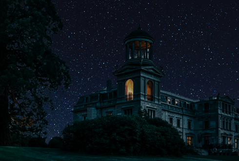 Sterngucken auf Hotel Schloss Kaarz in Mecklenburg mit visit dark kies